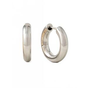 NEW LOVER'S TEMPO women's midi puff earrings in silver